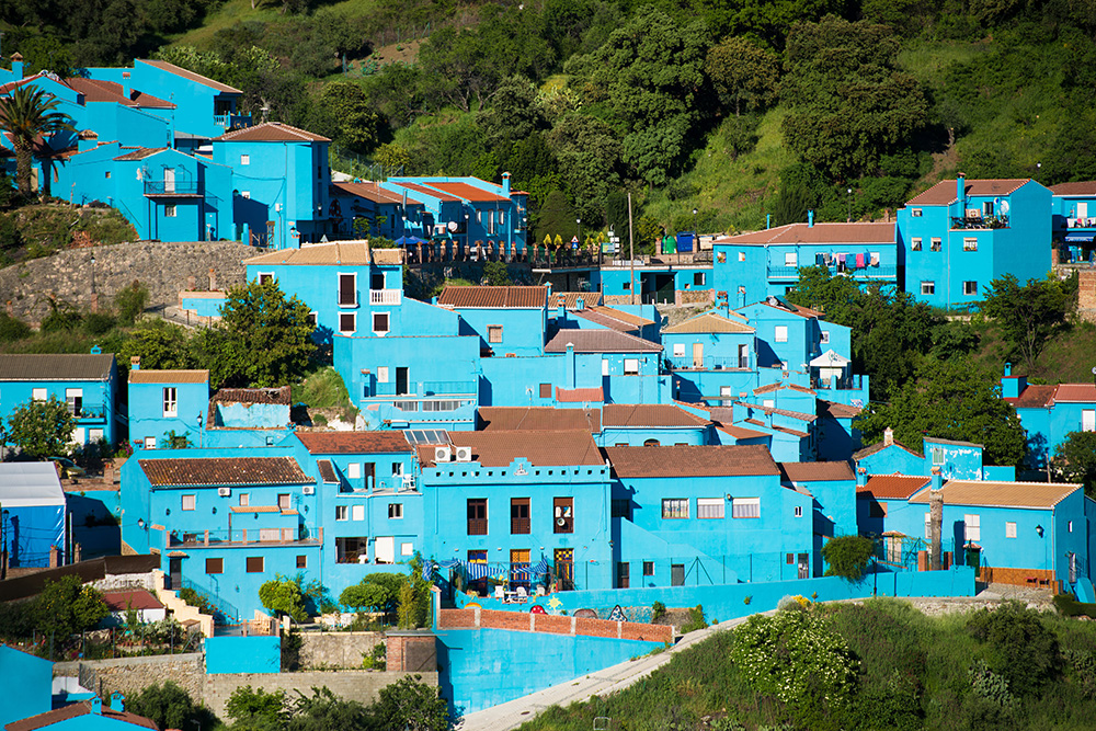 Magala, Spain blue houses village